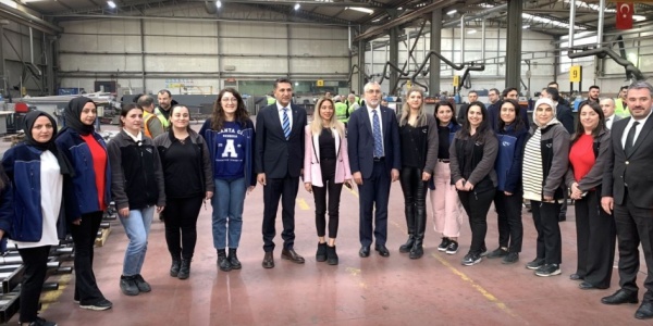 Prof. Dr. Vedat Işıkhan ve Pursaklar Belediye Başkanı Ertuğrul Çetin Fabrika Ziyareti